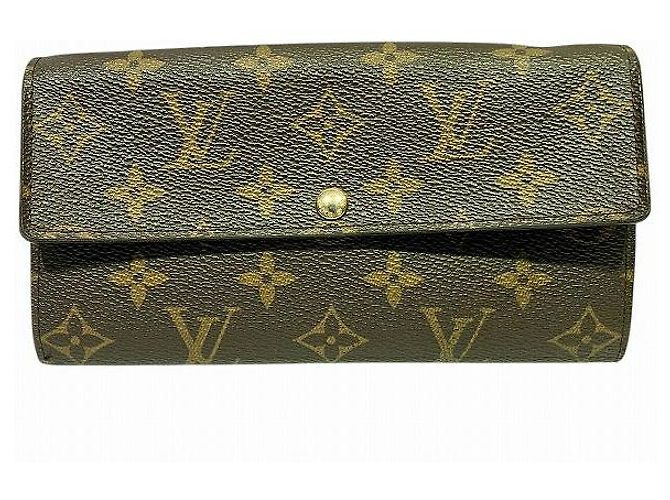 Louis Vuitton Portefeuille Sarah Monogram Long Wallet Brown