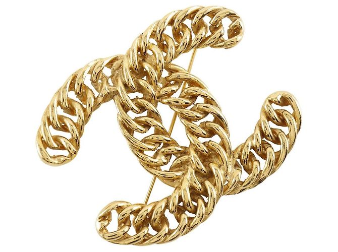 Broche Coco Mark de Chanel Doré Métallisé