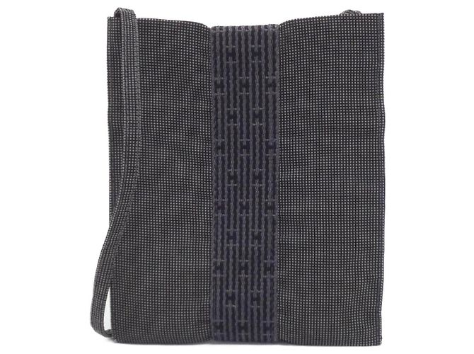 Borsa a Spalla in Tela Herline di Hermès Nero