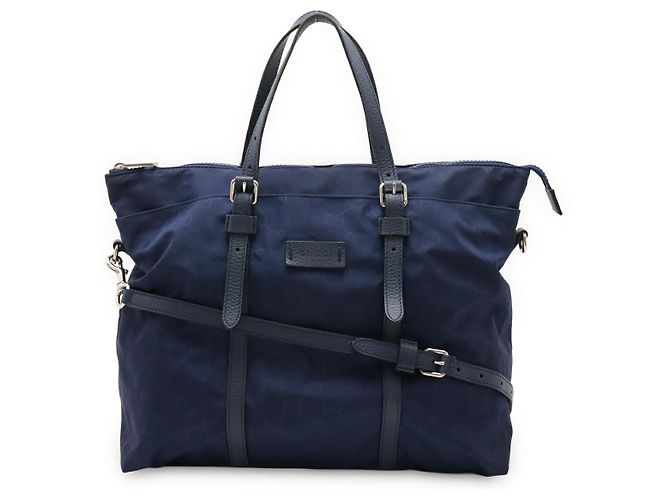 Borsa a Spalla Gucci GG Nylon 2WAY Blu