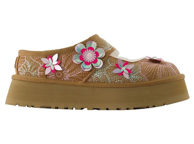 Bea Mary Jane Meadow Slides - UGG - Leather - Brown