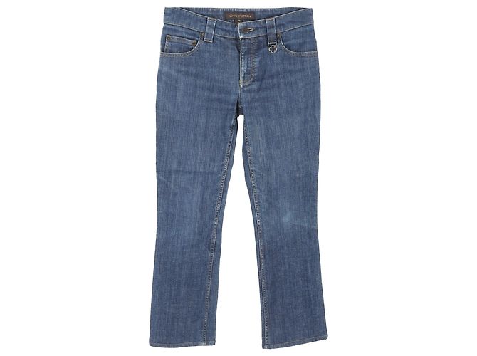 Jeans a gamba dritta Louis Vuitton in denim blu Blu chiaro
