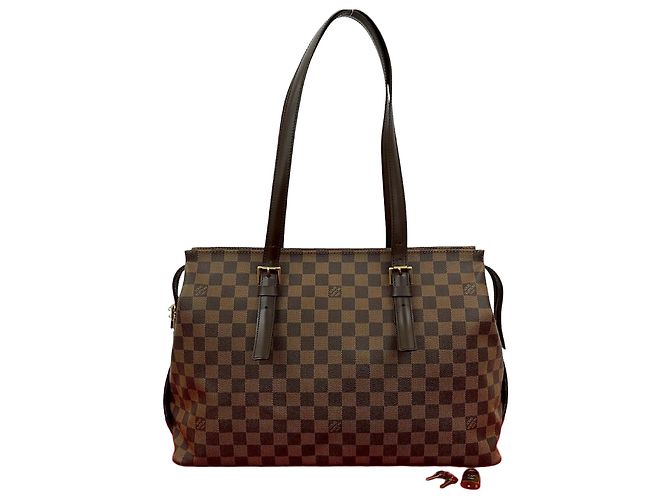 Borsa Tote Damier Chelsea Louis Vuitton Marrone