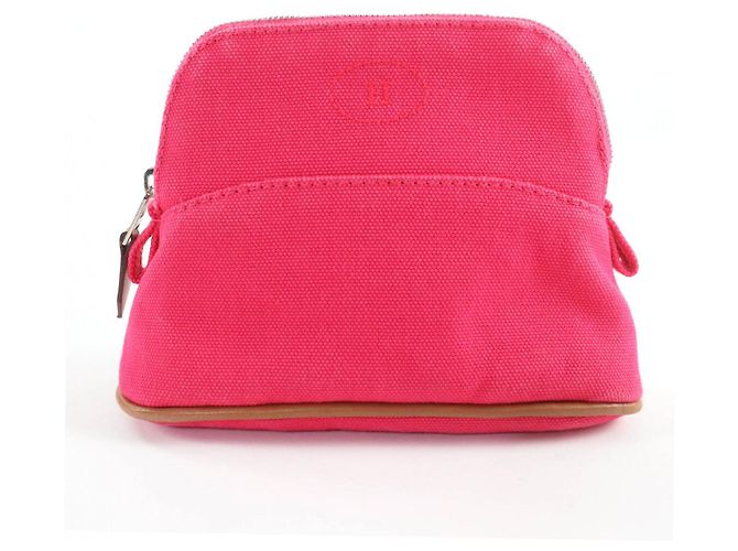 Neceser mini mini de algodón Hermès Bolide Rosa