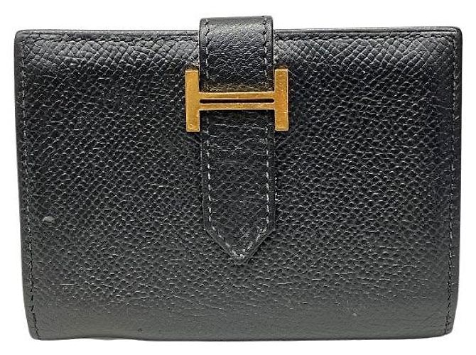 Hermès Béarn Veau Epsom Card Case Black
