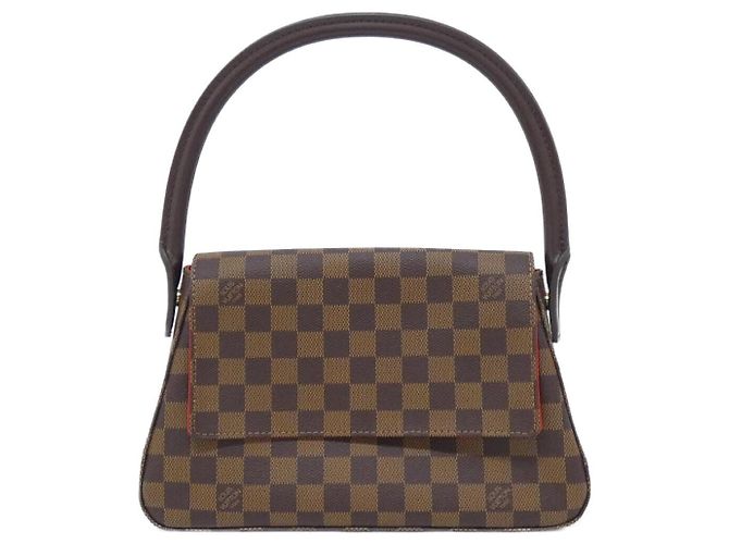 Bolsa de Ombro Mini Looping Damier Louis Vuitton Marrom
