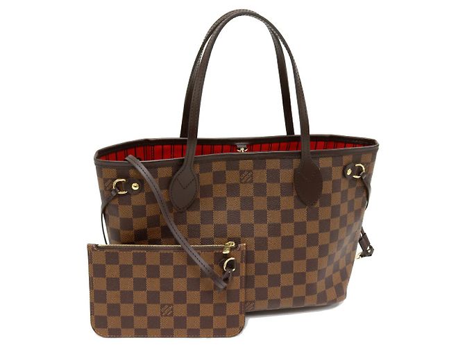 Bolsa tote 2 em 1 Neverfull Damier da Louis Vuitton Marrom