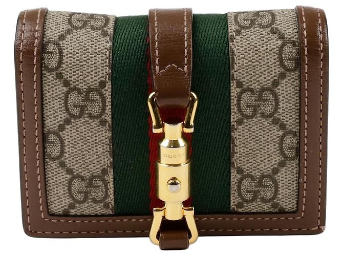 Gucci Jackie Card Case Wallet Brown