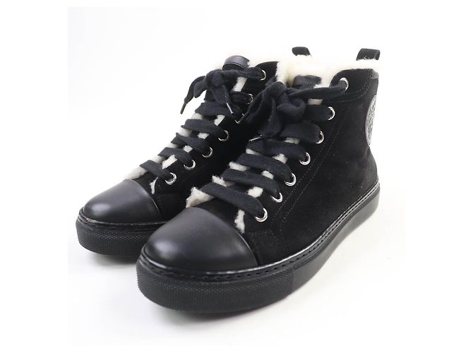 Baskets montantes en daim JIMMY d'Hermès Noir