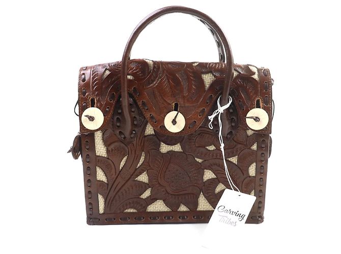 Autre Marque Borsa Maestra S Cutwork GRACE CONTINENTAL Marrone Marrone scuro