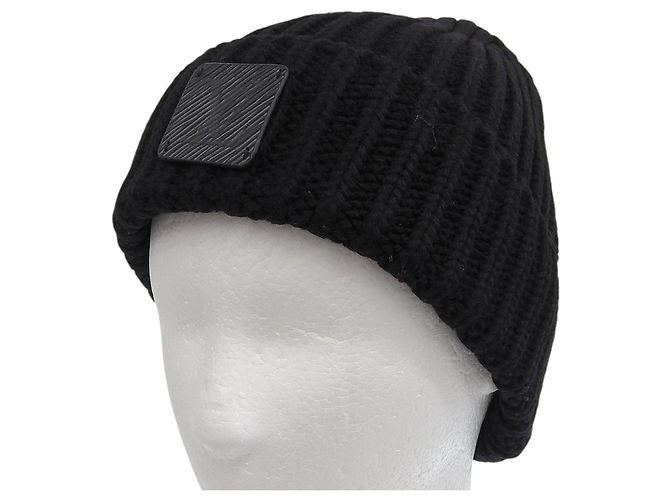 Gorro de couro Epi Louis Vuitton Preto
