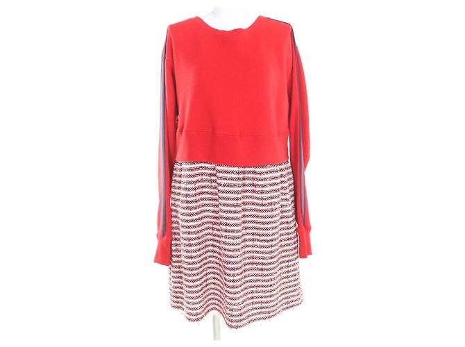 Gucci Web line sweatshirt with tweed accents Sweatshirt Red