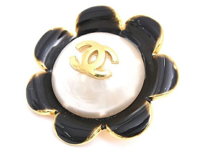 Timeless Chanel Coco Mark Blumenbrosche Schwarz