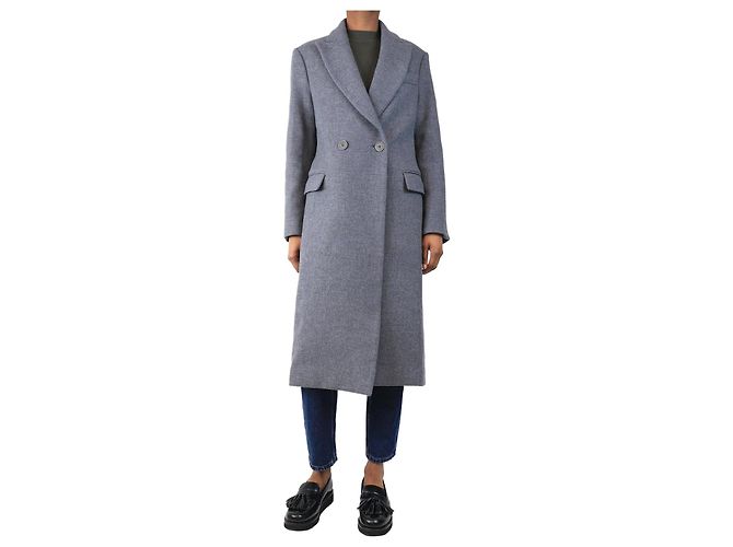 Stella Mc Cartney Grey thick wool coat - size UK 2