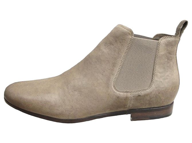 Botas Chelsea Sartore de piel beige