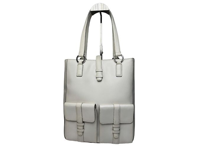 Vintage Givenchy Lederhandtasche Weiß