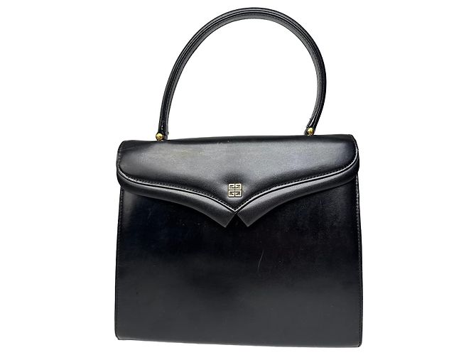 Vintage Givenchy Lederhandtasche schwarz