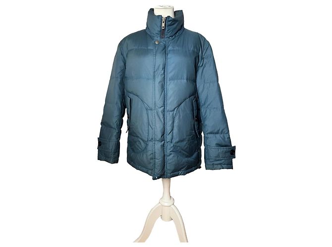 Vintage Burberry Puffer-Jacke Blau M/L