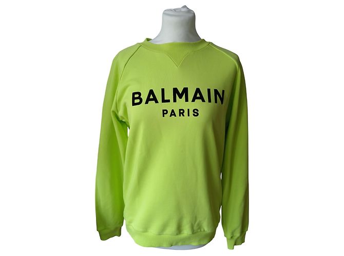 Moletom Balmain Verde Neon Algodão