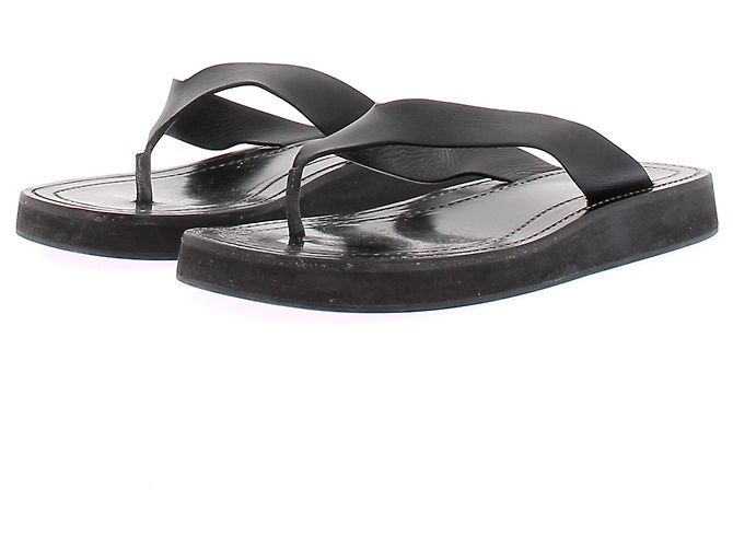 The row Infradito in pelle "GINZA" Nero