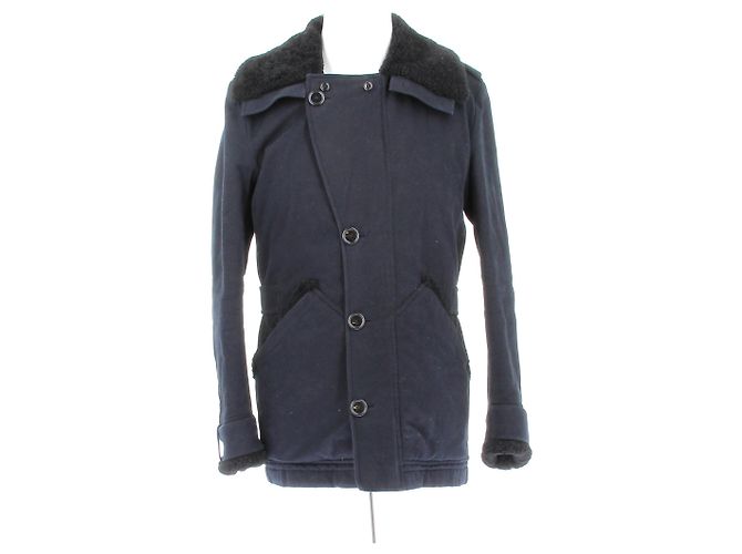 Giacca Yves Saint Laurent in cotone blu navy