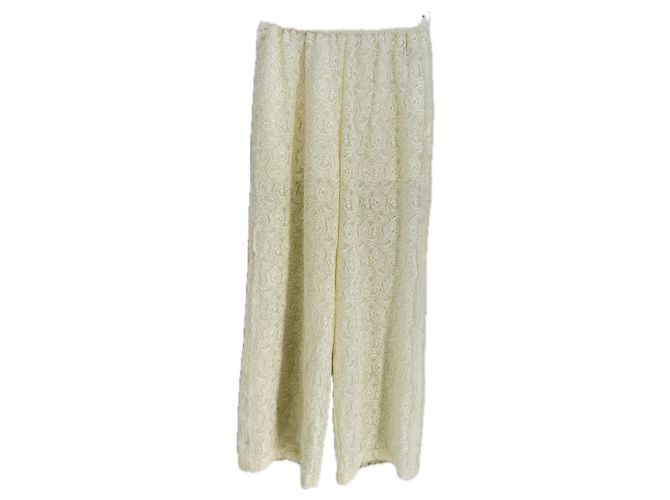 Autre Marque Weiße Spitzenhose