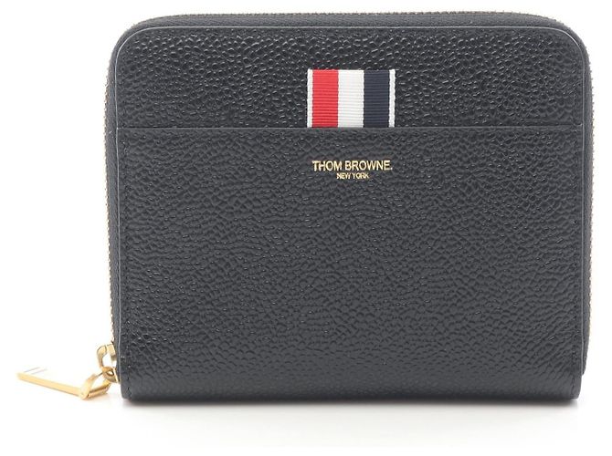 THOM BROWNE Leather Zip Wallet