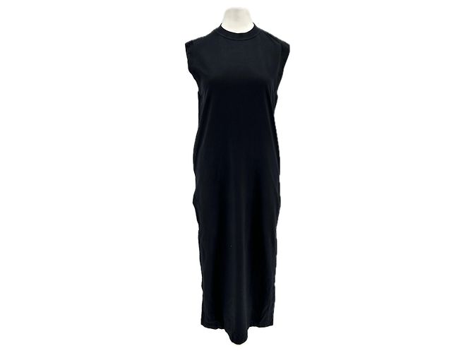 Top lungo nero davanti maniche corte Phoebe Philo