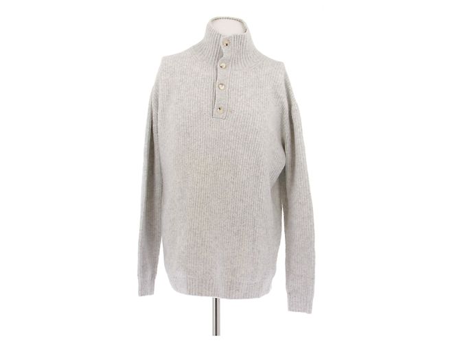 American Vintage Wollmischung Pullover Grau Hoher Kragen M