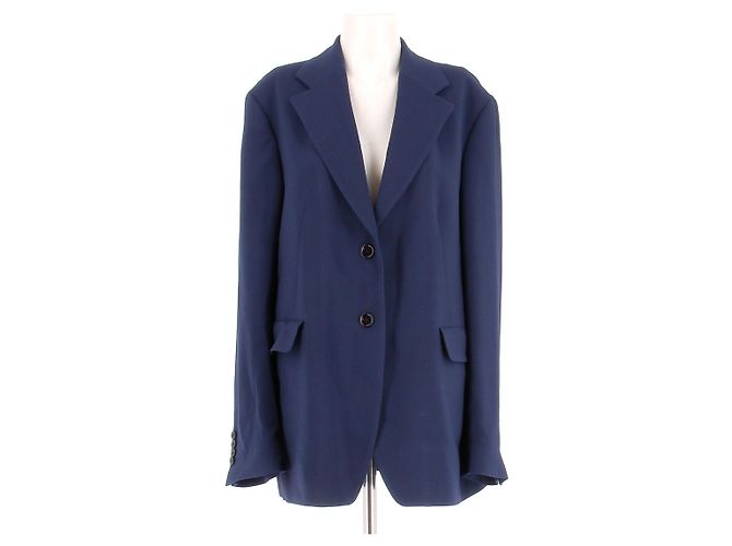Blazer Dries Van Noten Blu Navy in Viscosa