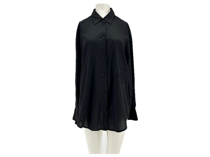 Camicia DMN in cotone nera S Nero