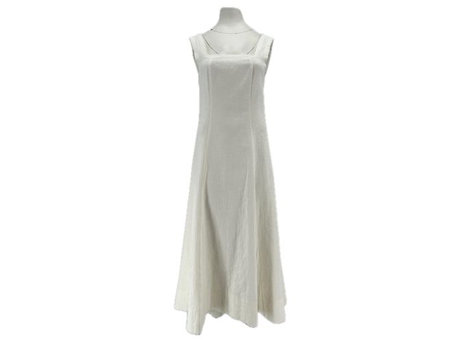 Autre Marque Weißes Ramie-Kleid