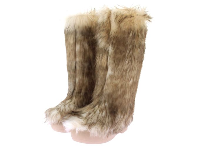 Autre Marque Botas de pelúcia Bege