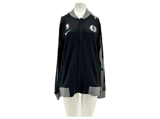 Nike NBA City Edition Brooklyn Nets Jacke Schwarz Grau