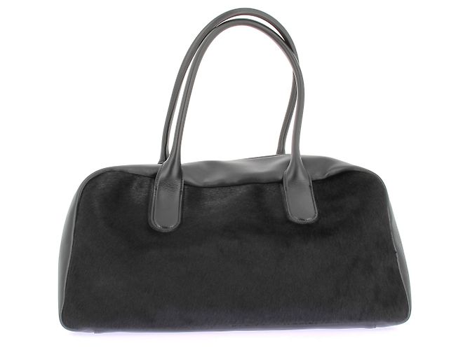 Autre Marque Borsa LOULOU STUDIO in pelliccia nera e pelle Nero