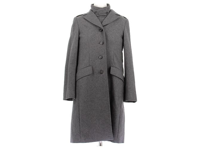 Miu Miu Wollmantel Grau Größe 38