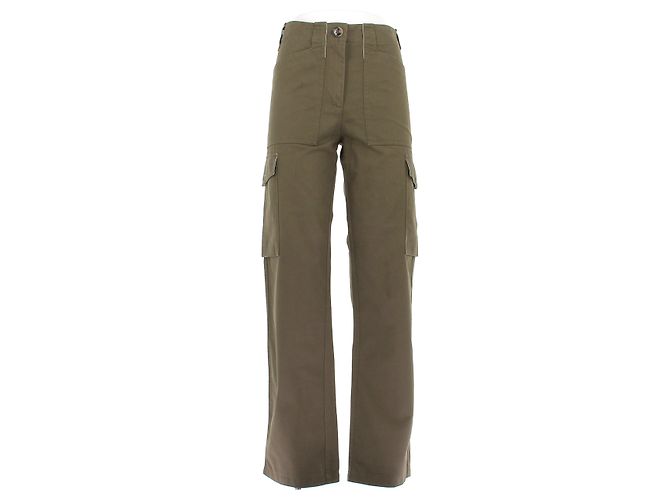 Pantalones Paco Rabanne de algodón caqui
