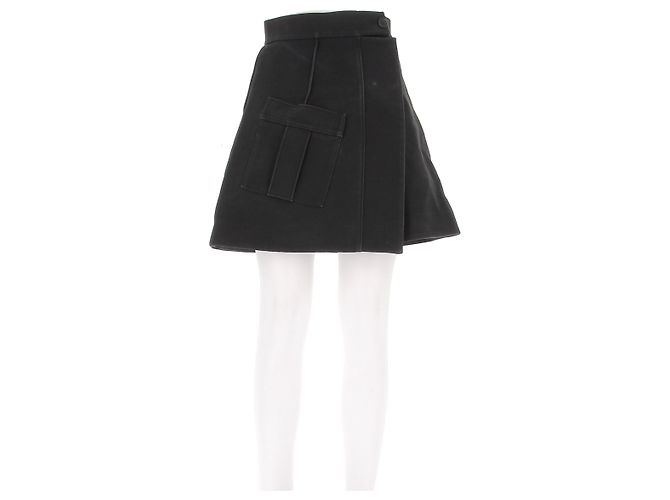 Louis Vuitton Jupe en laine noire