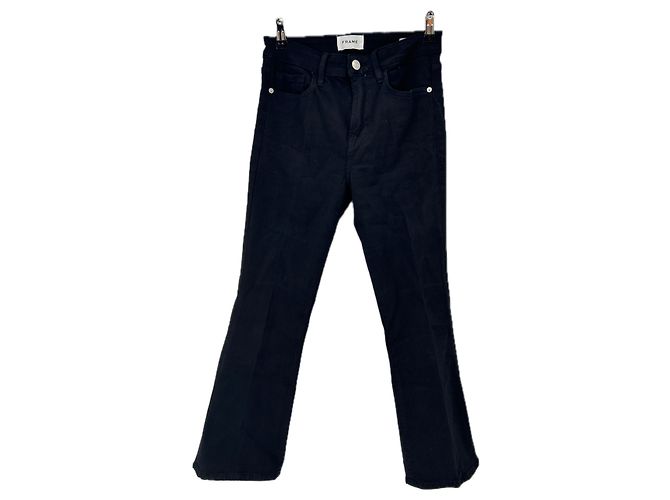 Jeans Frame Denim negros de algodón talla 27