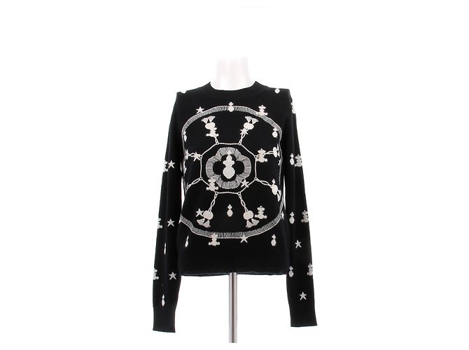 Hermès schwarzer Kaschmirpullover Größe S 