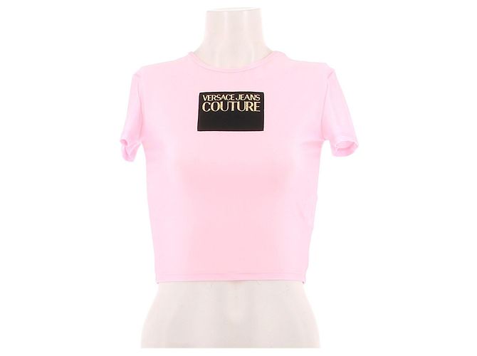Versace Pink Polyamide T-Shirt