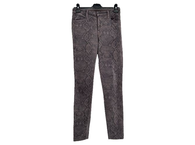 Jeans J Brand Maria Python Grises de Algodón Talla 27 