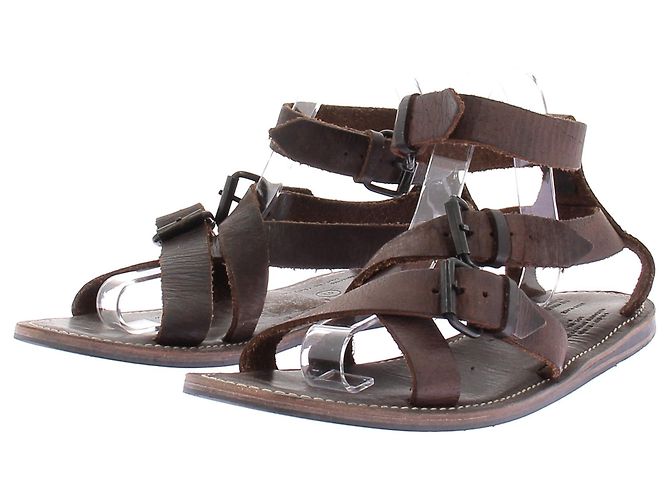 Angel Jackson Sandales marron en cuir Brown