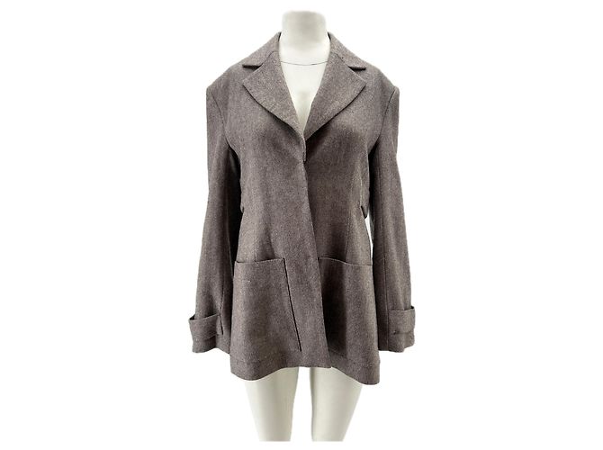 Autre Marque Blazer marrom em lã