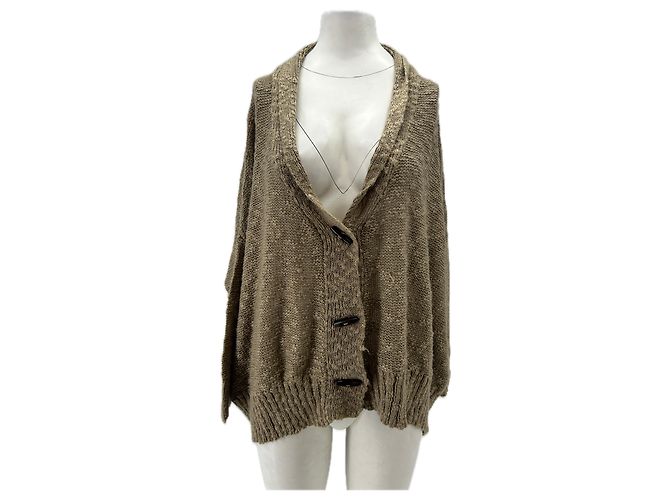 Camila S Millau Strickjacke Beige Baumwolle