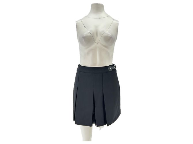 Autre Marque Mini gonna nera in lana Nero