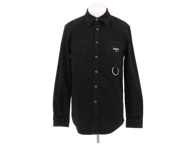 Camisa de denim preta Givenchy Preto