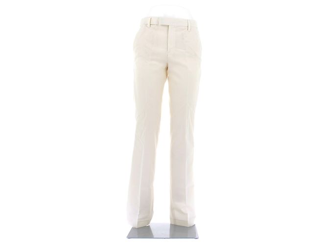 Zadig & Voltaire Ecru Wool Blend Pants Beige