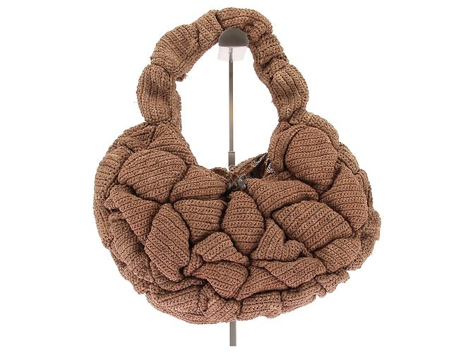 Autre Marque Borsa a spalla in rafia Marrone