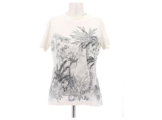 Dior bedrucktes T-Shirt mit kurzen Ärmeln weiß